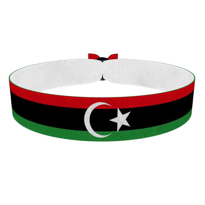 Zum Produkt Libyen Flagge Stoffarmband