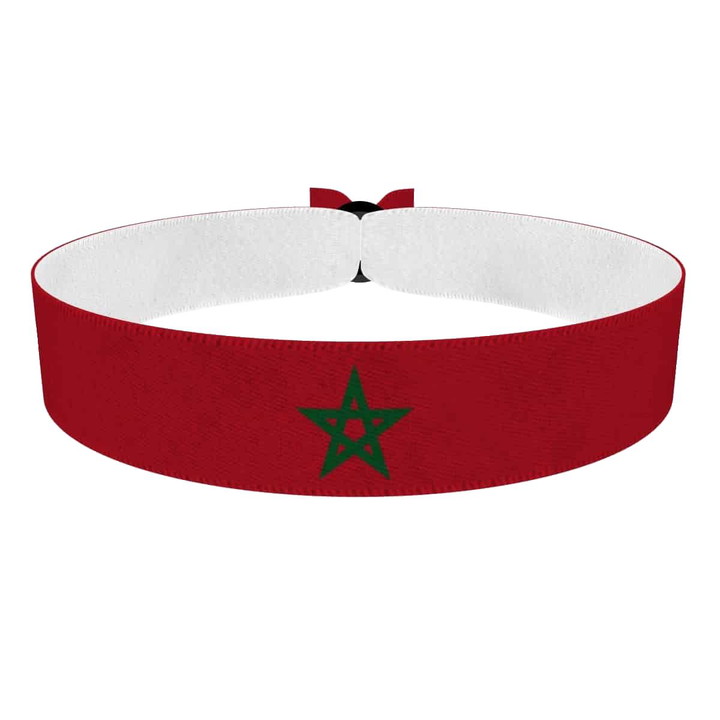 Zum Produkt Marokko Flagge Stoffarmband