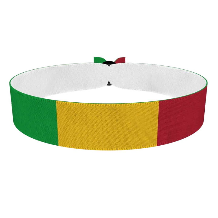 Zum Produkt Mali Flagge Stoffarmband