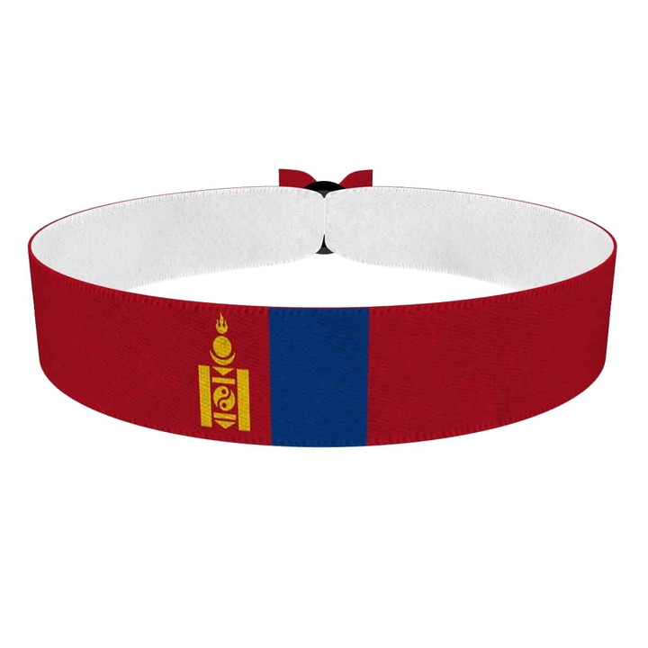 Zum Produkt Mongolei Flagge Stoffarmband