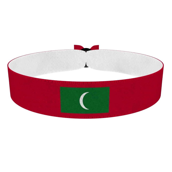 Zum Produkt Malediven Flagge Stoffarmband