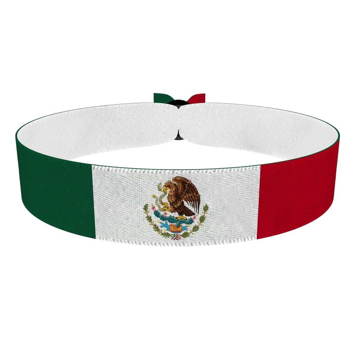 Zum Produkt Mexiko Flagge Stoffarmband