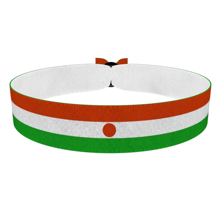 Zum Produkt Niger Flagge Stoffarmband