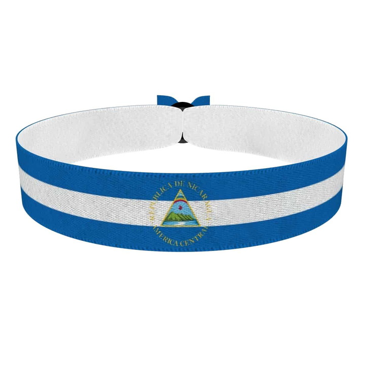 Zum Produkt Nicaragua Flagge Stoffarmband