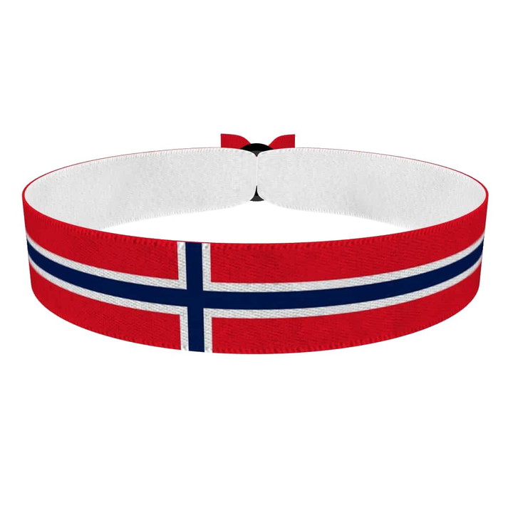 Zum Produkt Norwegen Flagge Stoffarmband