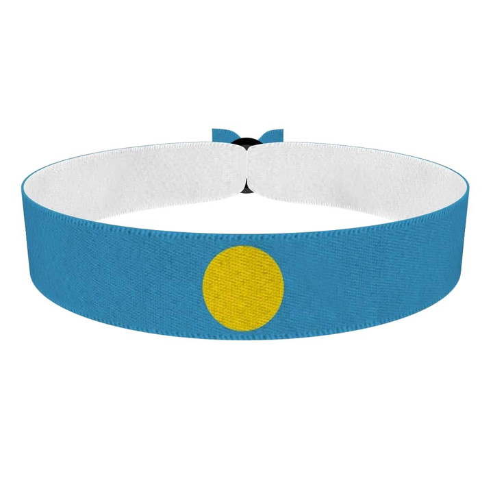 Zum Produkt Palau Flagge Stoffarmband