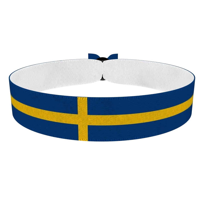Zum Produkt Schweden Flagge Stoffarmband