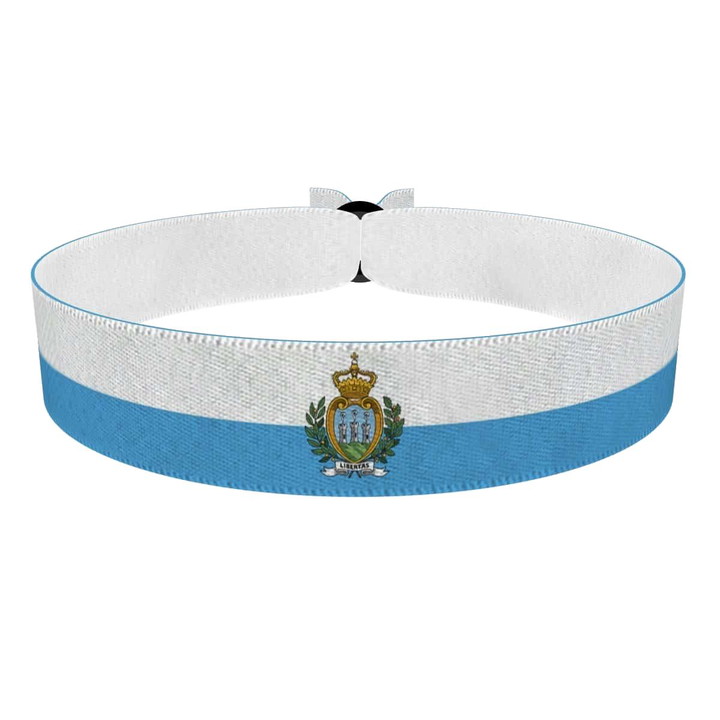 Zum Produkt San Marino Flagge Stoffarmband