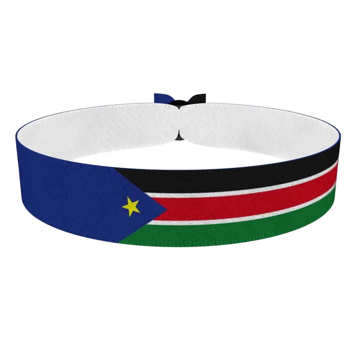 Zum Produkt Südsudan Flagge Stoffarmband