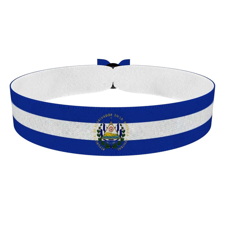 Zum Produkt El Salvador Flagge Stoffarmband