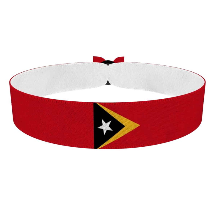 Zum Produkt Osttimor Flagge Stoffarmband