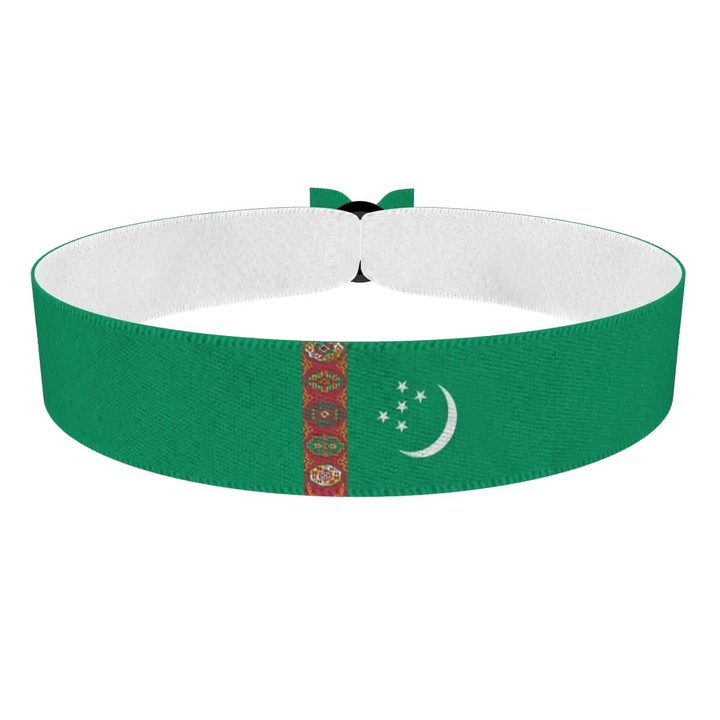 Zum Produkt Turkmenistan Flagge Stoffarmband