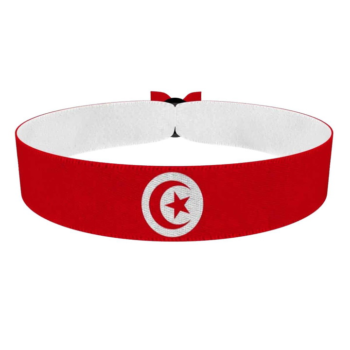 Zum Produkt Tunesien Flagge Stoffarmband