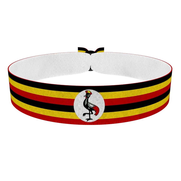 Zum Produkt Uganda Flagge Stoffarmband