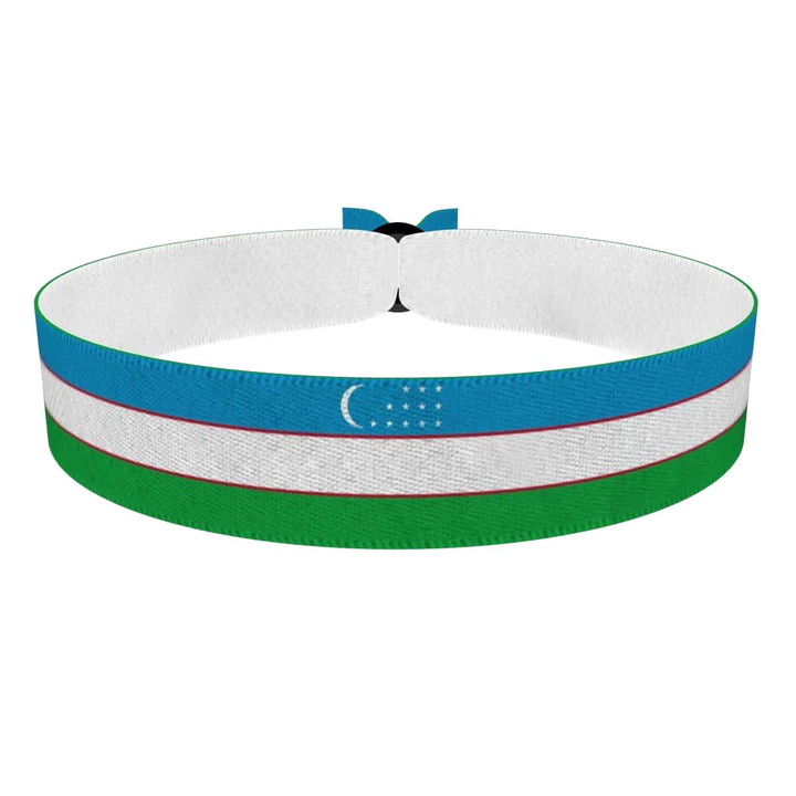 Zum Produkt Usbekistan Flagge Stoffarmband
