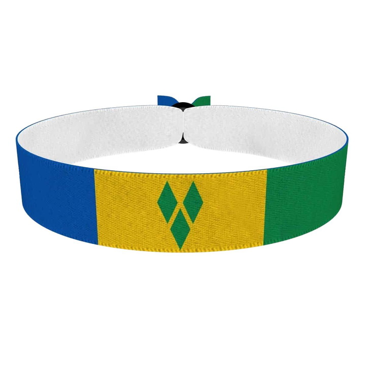 Zum Produkt St. Vincent & die Grenadinen Flagge Stoffarmband