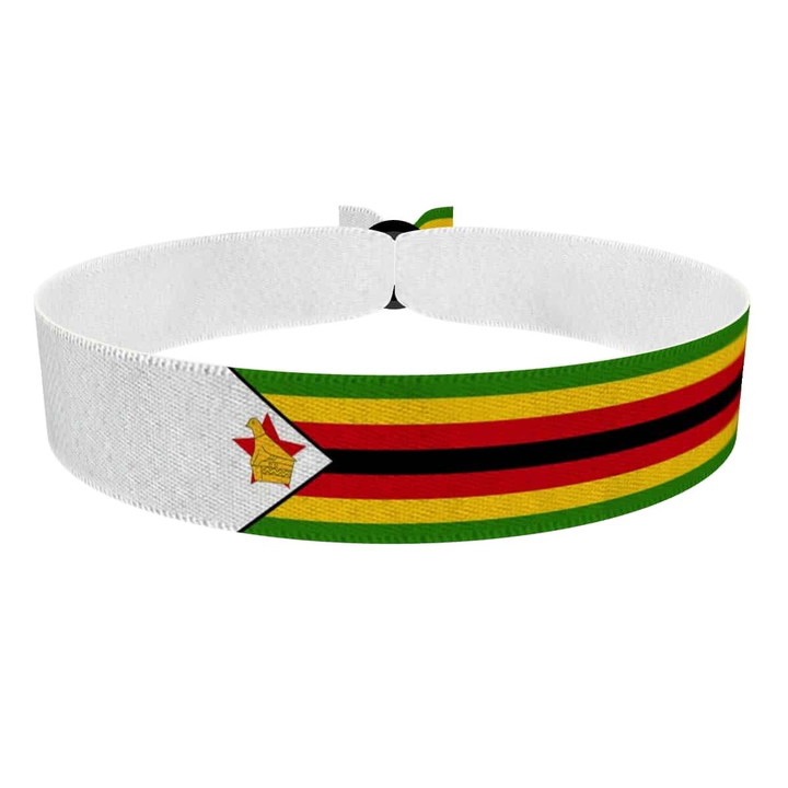 Zum Produkt Simbabwe Flagge Stoffarmband