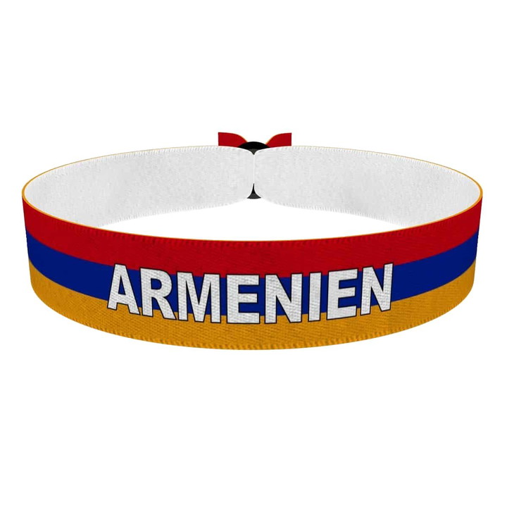 Zum Produkt Armenien Flagge mit Ländername Stoffarmband