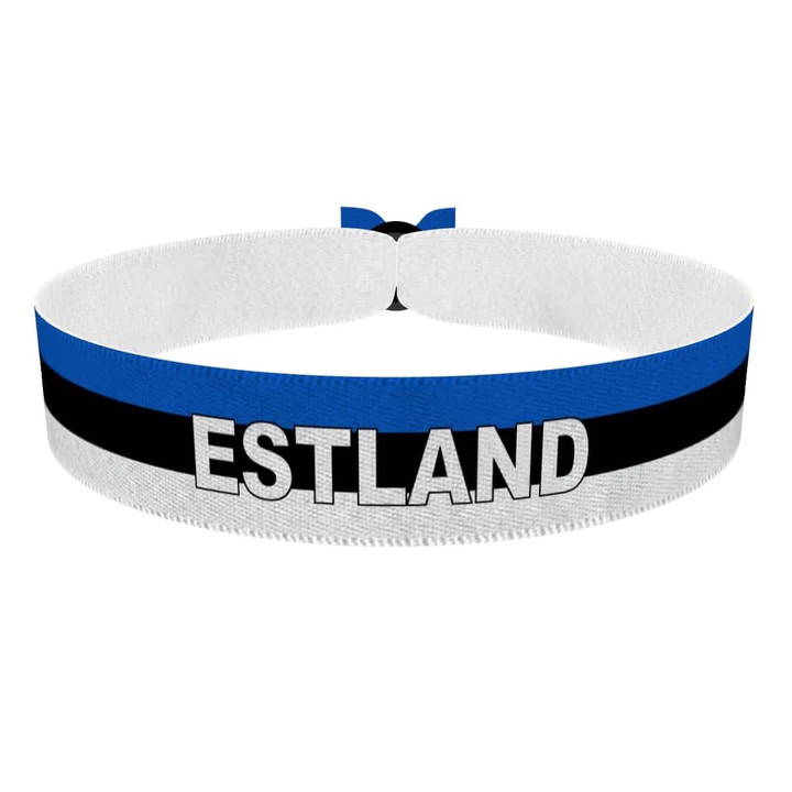 Zum Produkt Estland Flagge mit Ländername Stoffarmband