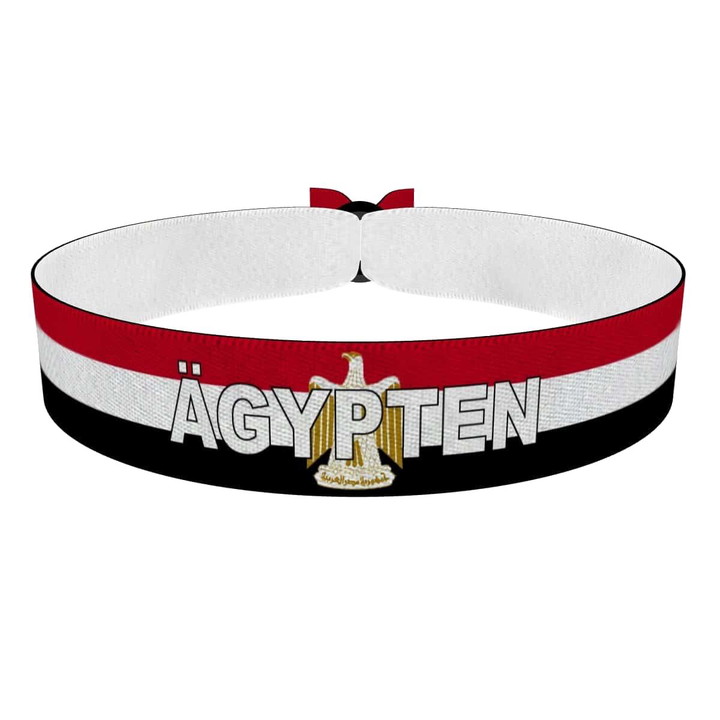 Zum Produkt Ägypten Flagge mit Ländername Stoffarmband