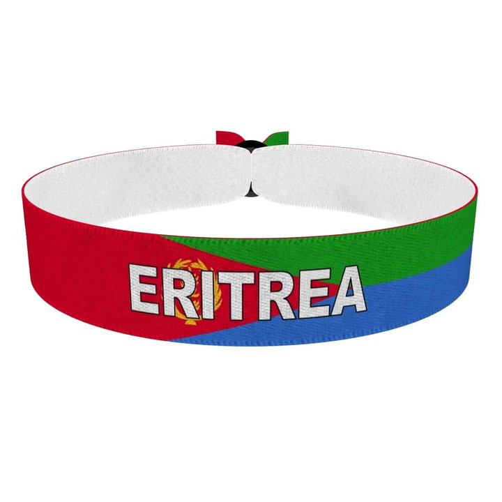 Zum Produkt Eritrea Flagge mit Ländername Stoffarmband