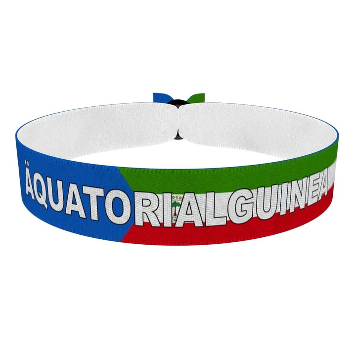 Zum Produkt Äquatorialguinea Flagge mit Ländername Stoffarmband