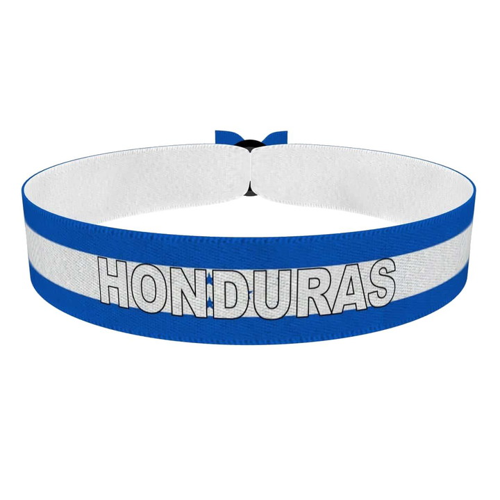 Zum Produkt Honduras Flagge mit Ländername Stoffarmband