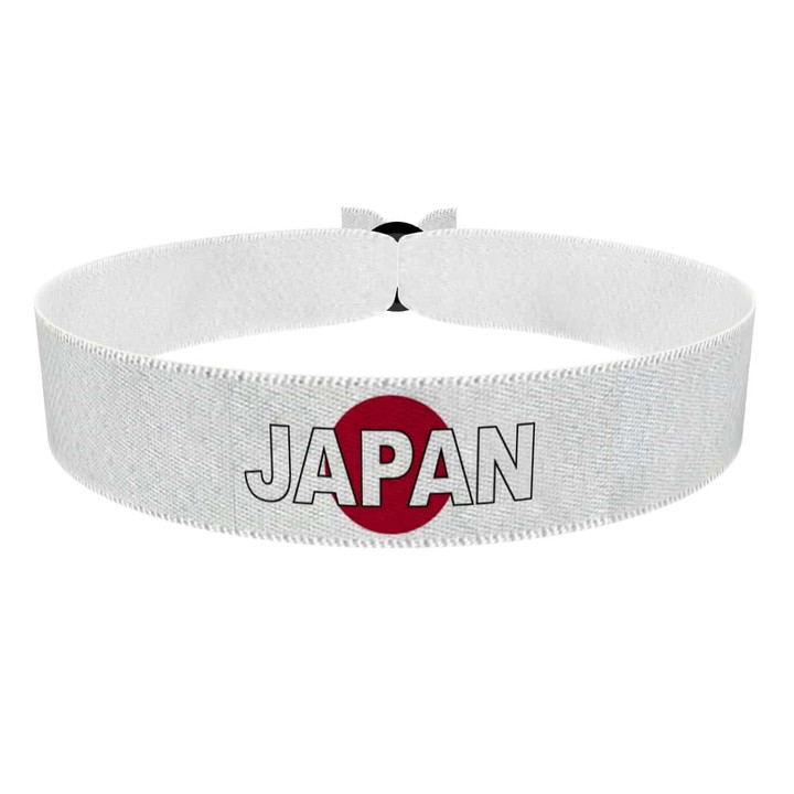 Zum Produkt Japan Flagge mit Ländername Stoffarmband