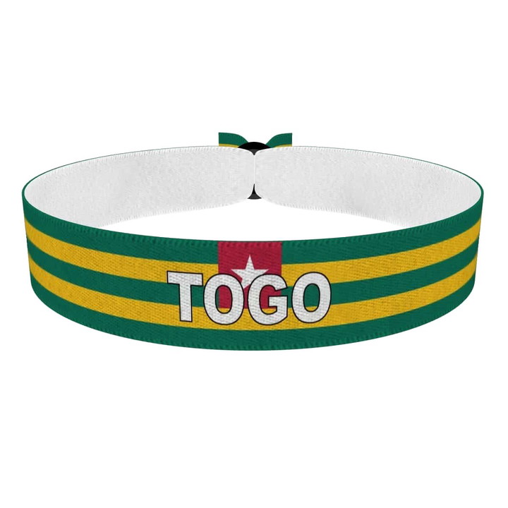 Zum Produkt Togo Flagge mit Ländername Stoffarmband