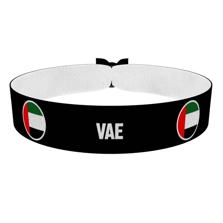 Zum Produkt Vereinigte Arabische Emirate (VAE) runde Flaggen Stoffarmband