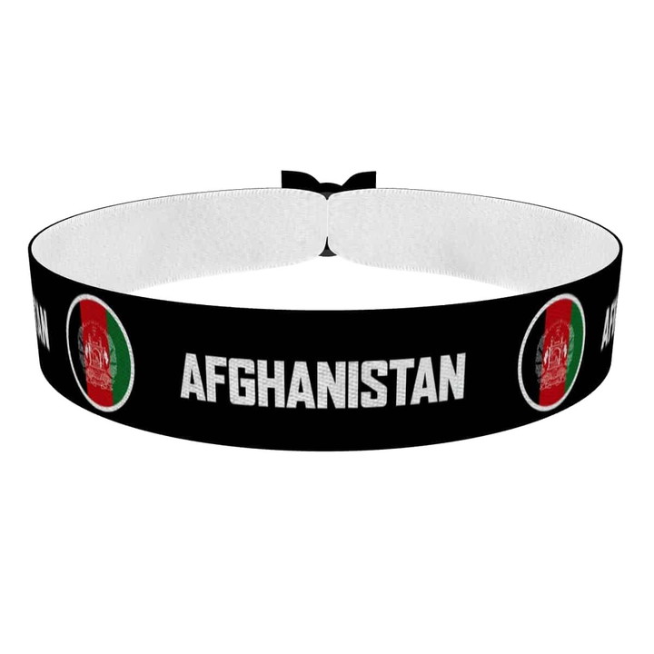 Zum Produkt Afghanistan runde Flaggen Stoffarmband