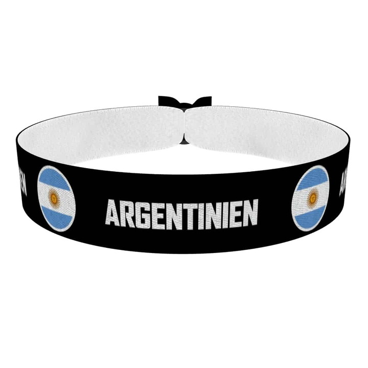 Zum Produkt Argentinien runde Flaggen Stoffarmband