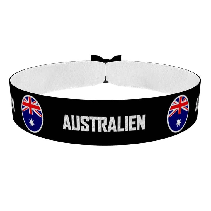 Zum Produkt Australien runde Flaggen Stoffarmband