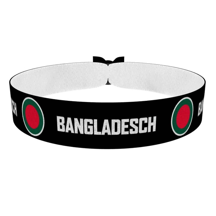 Zum Produkt Bangladesch runde Flaggen Stoffarmband