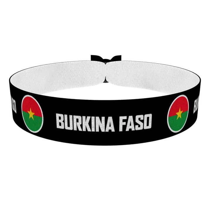Zum Produkt Burkina Faso runde Flaggen Stoffarmband