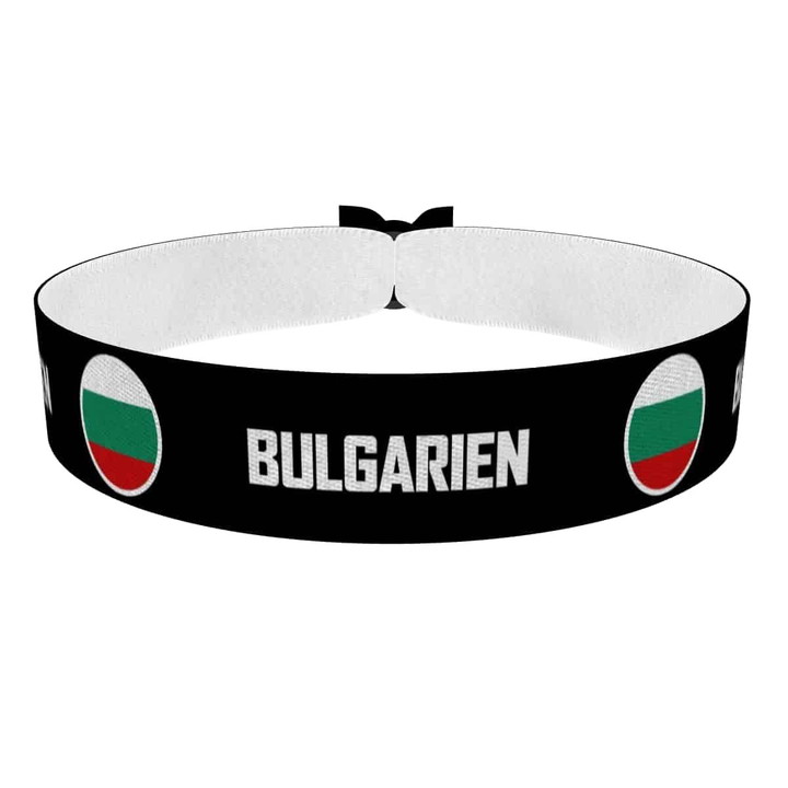 Zum Produkt Bulgarien runde Flaggen Stoffarmband