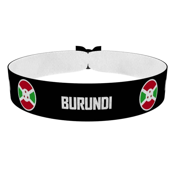Zum Produkt Burundi runde Flaggen Stoffarmband
