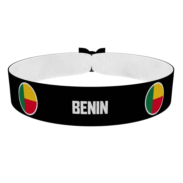 Zum Produkt Benin runde Flaggen Stoffarmband
