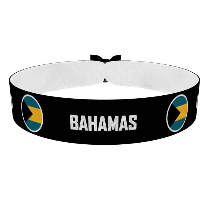 Zum Produkt Bahamas runde Flaggen Stoffarmband