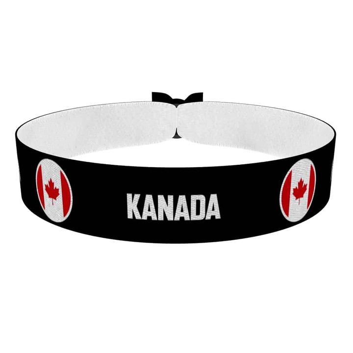 Zum Produkt Kanada runde Flaggen Stoffarmband