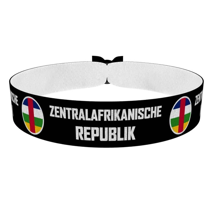 Zum Produkt Zentralafrikanische Republik runde Flaggen Stoffarmband
