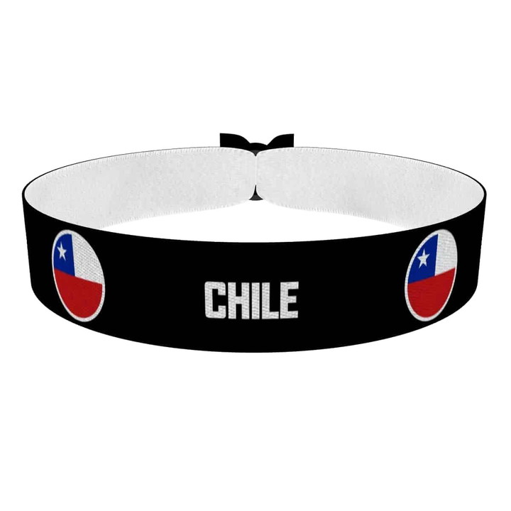 Zum Produkt Chile runde Flaggen Stoffarmband