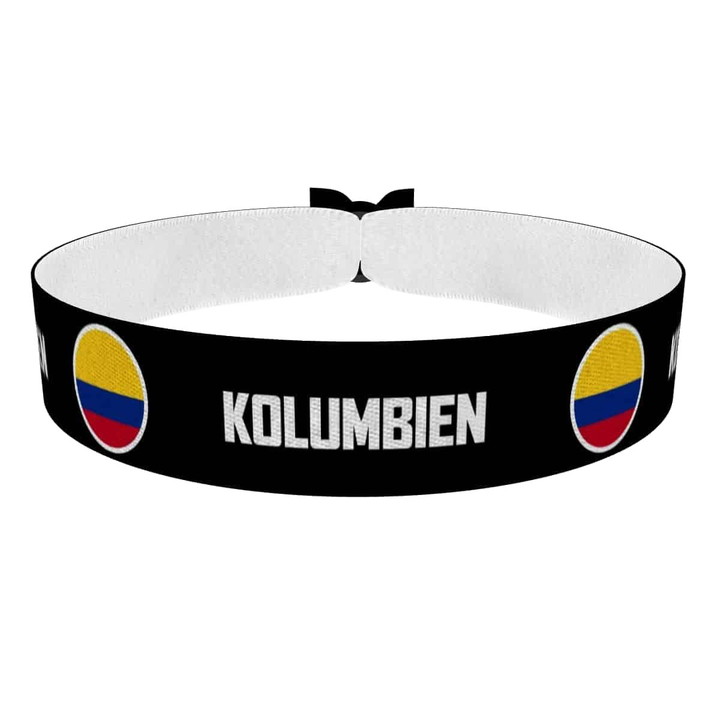 Zum Produkt Kolumbien runde Flaggen Stoffarmband