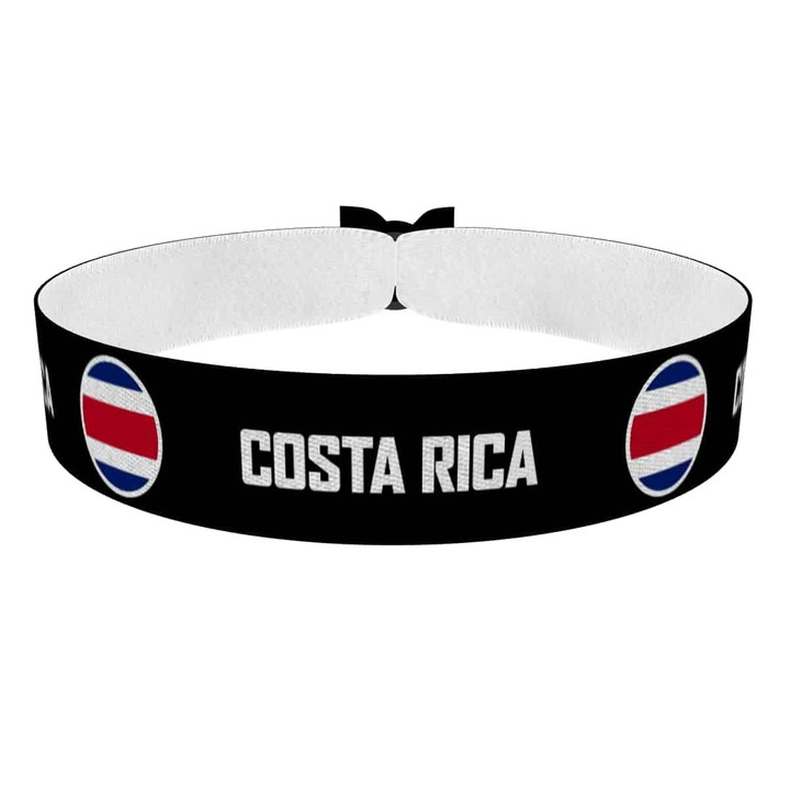 Zum Produkt Costa Rica runde Flaggen Stoffarmband