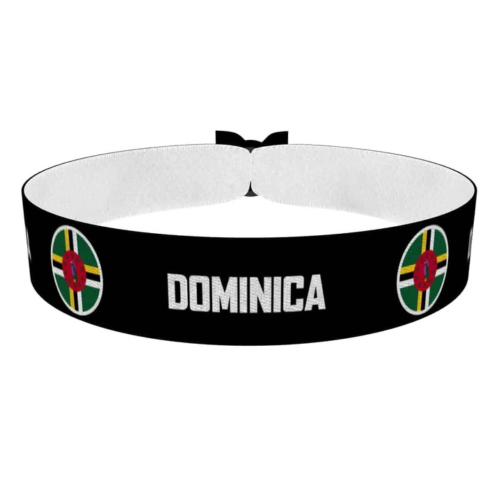 Zum Produkt Dominica runde Flaggen Stoffarmband