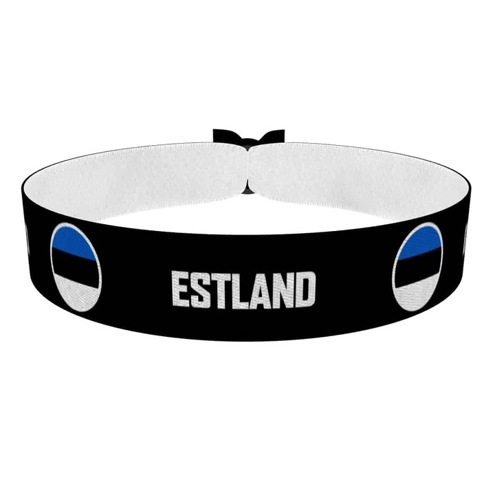 Zum Produkt Estland runde Flaggen Stoffarmband