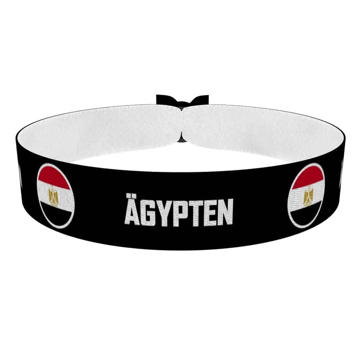 Zum Produkt Ägypten runde Flaggen Stoffarmband