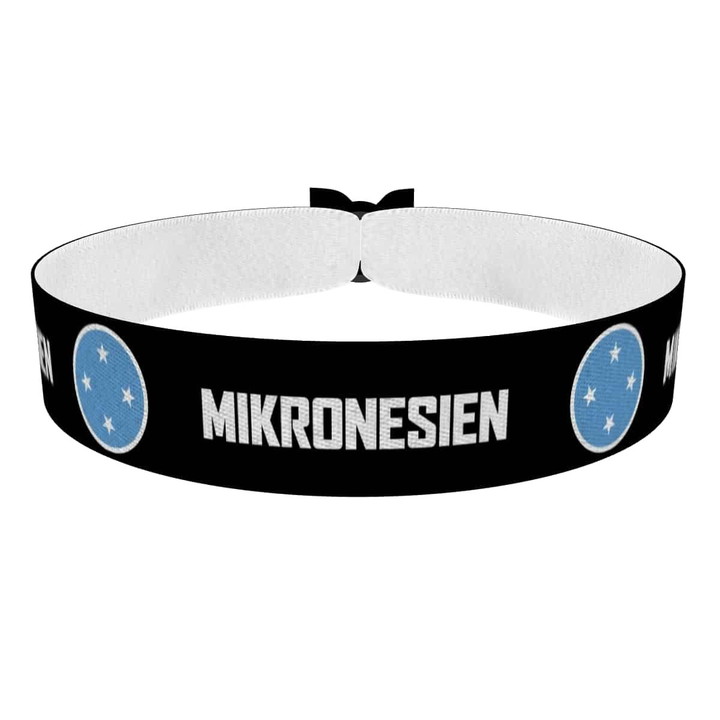 Zum Produkt Mikronesien runde Flaggen Stoffarmband