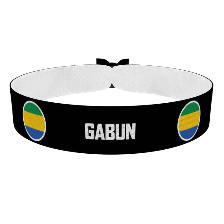 Zum Produkt Gabun runde Flaggen Stoffarmband