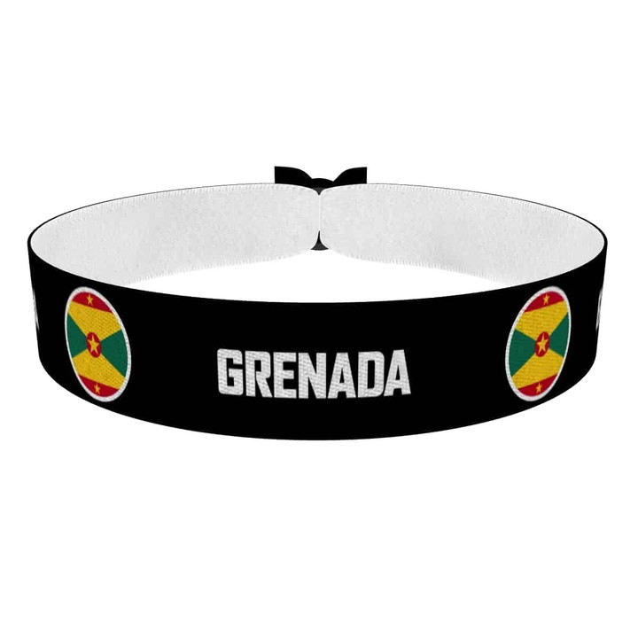 Zum Produkt Grenada runde Flaggen Stoffarmband